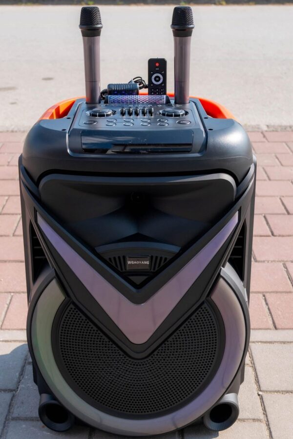 PORTABILNI ZVUČNIK  2400W + 2 BEŽIČNA MIKROFONA